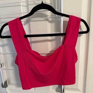 reformation rika set TOP ONLY in corvette pink